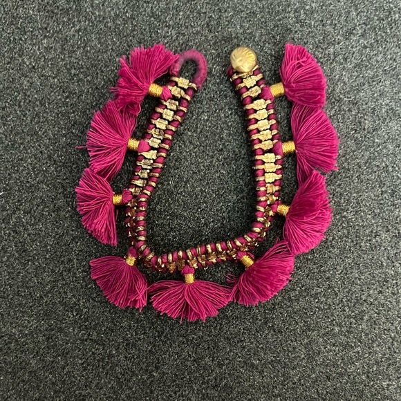 Handmade Pink Tassel Bracelet - Picture 3 of 5